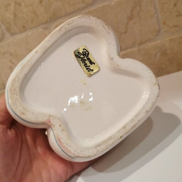 Blue &White Baby Shoes Ceramic Planter Vintage Nursery Decor Baby Shower Gift - Picture 7 of 10